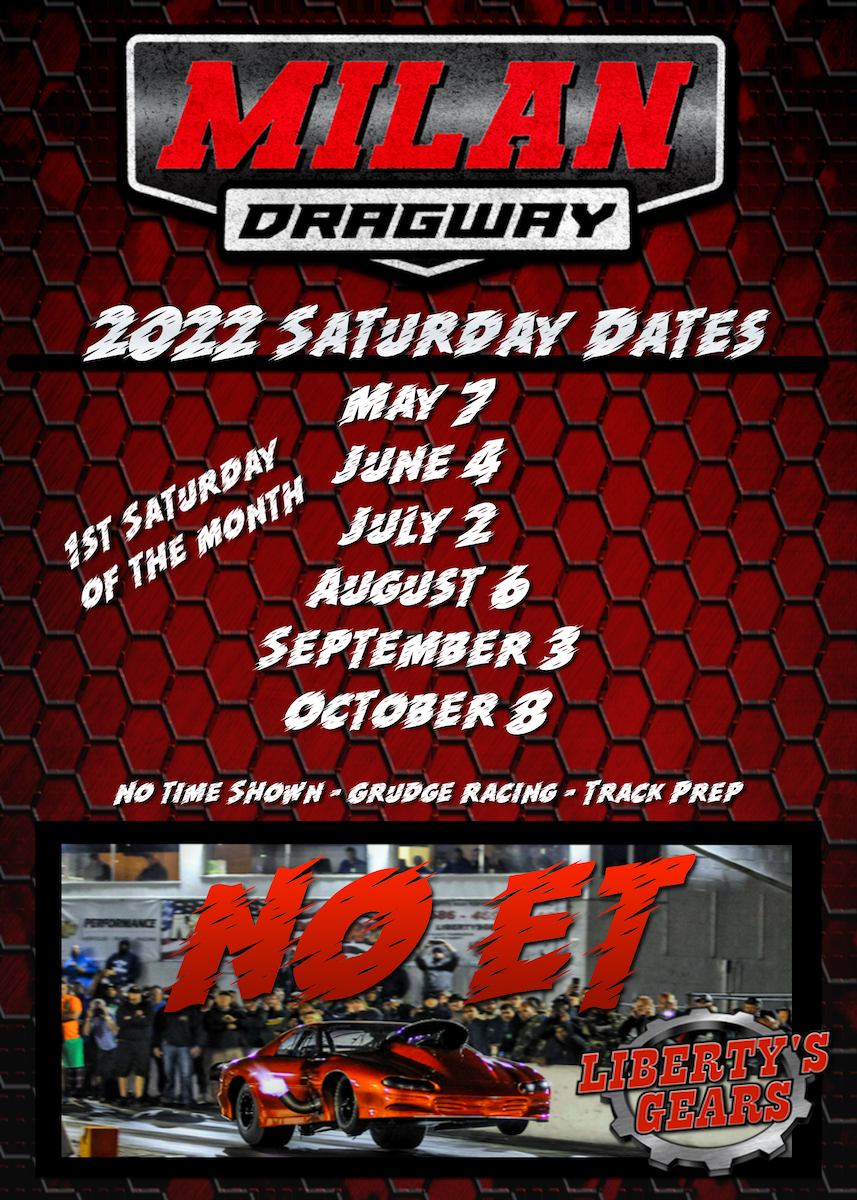 SAVE THE DATES! Milan Dragway