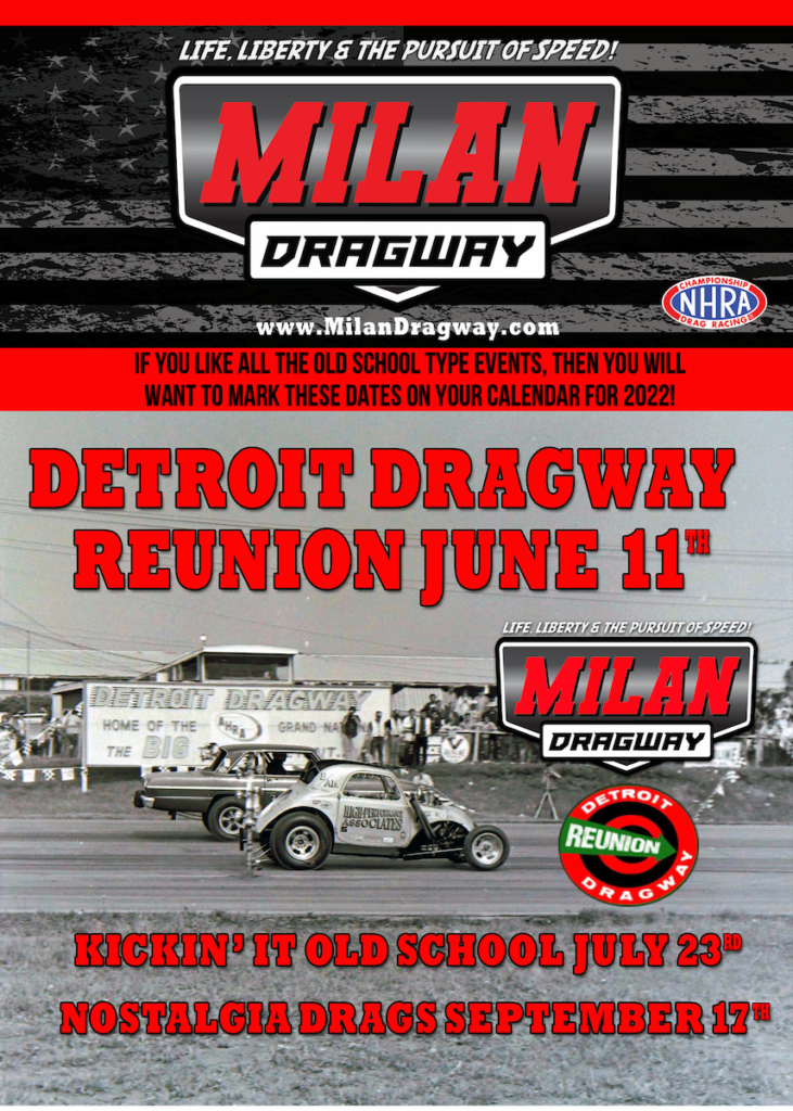 SAVE THE DATES! Milan Dragway