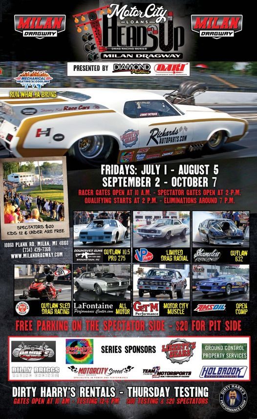 July 1st Heads Up Race! Milan Dragway