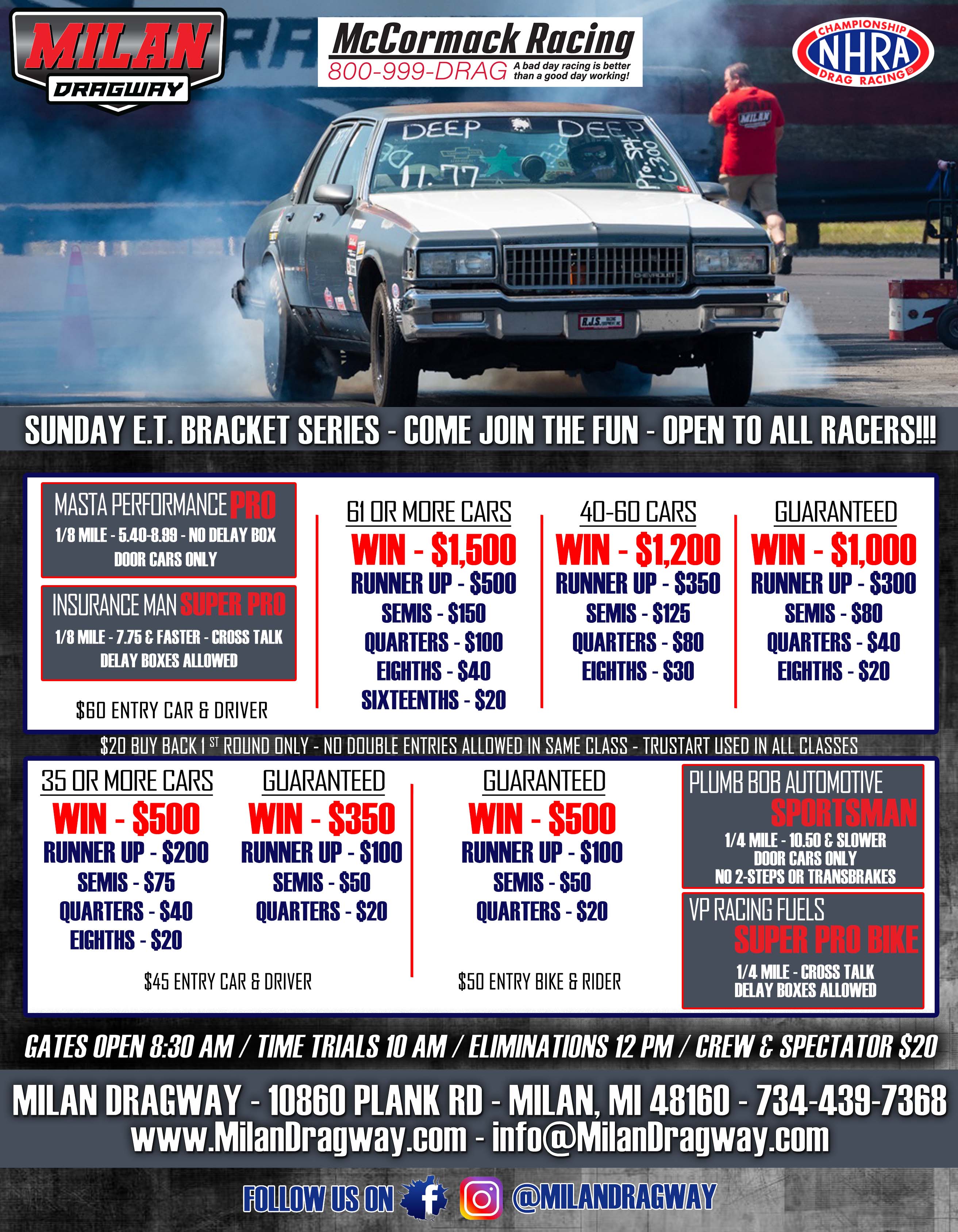 3 DAYS OF BRACKET RACING JULY 22-24!!