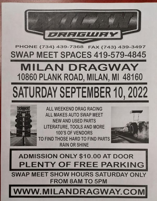 MILAN DRAGWAY SWAP MEEET Milan Dragway