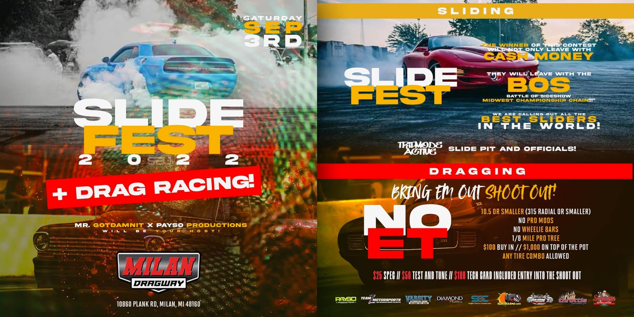 SLIDE FEST 2022 + DRAG RACING THIS SATURDAY!