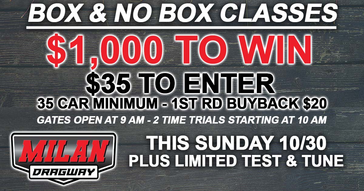 Racing Schedule Milan Dragway