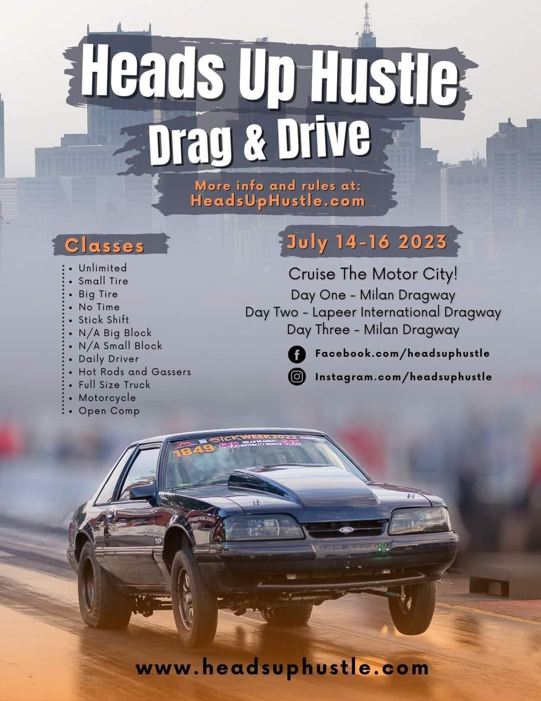 Heads Up Hustle Drag & Drive