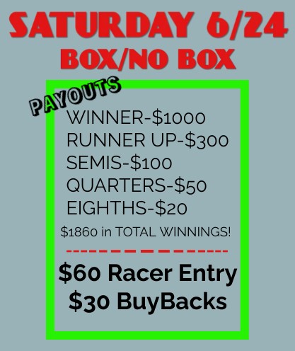 Saturday 6/24 Box/No Box Payouts