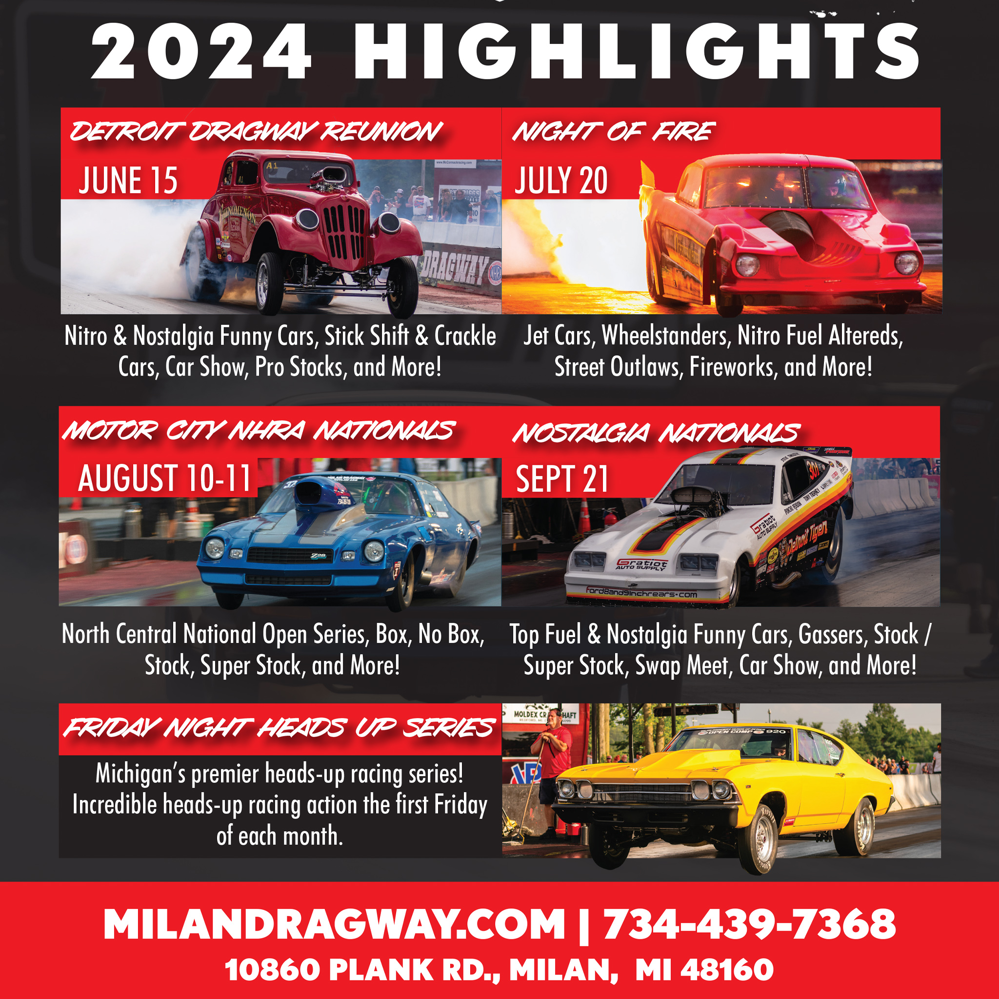 Milan Dragway Schedule 2025 Erna Krystyna